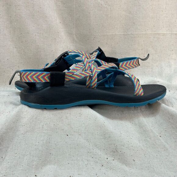 Chaco ZX/2 Classic Sport Rainbow Striped Two Strap Outdoor Hike Sandals Womens 6 - Picture 3 of 8